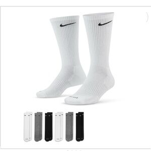 Nike Everyday Plus Cushioned Crew Socks 6-Pack — Dri-FIT Cotton